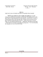 Đồ án nhóm 2 môn cung cấp điện