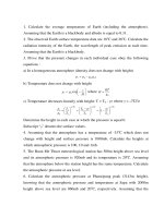 Bài tập môn khí hậu học