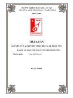 Báo cáo Nguyên lý và mô thức phát triển hệ phân tán  Mô hình tính toán lưới