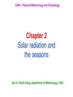 Bài giảng khí hậu học chương 2