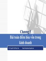 chuong 5   bai toan diem hoa von trong kinh doanh 