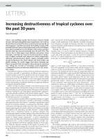 Increasing destructiveness of tropical cyclones over the past 30 years