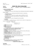 GIÁO ÁN TIẾNG ANH 7 Unit 11