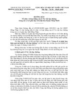 HƯỚNG DẪN Tổ chức và hoạt động của tổ Tư vấn học đường  trong các cơ sở giáo dục trên địa bàn huyện Tháp Mười