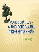CƠ HỌC CHẤT LƯU ĐH Y DƯỢC TP HCM