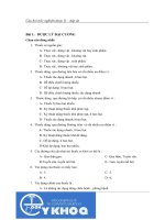 TỔNG hợp TRẮC NGHIỆM dược lý PHẦN 1