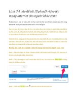 Hướng dẫn cách tải video lên mạng