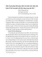 Một số giải pháp khôi phục niềm tin chính sách nhằm đưa kinh tế Việt Nam phát triển bền vững trong năm 2013