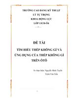 Đề tài   tìm HIỂU THÉP KHÔNG gỉ và ỨNG DỤNG của THÉP KHÔNG gỉ TRÊN ôtô