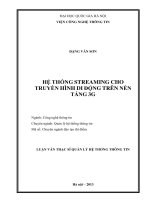 HỆ THỐNG STREAMING CHO TRUYỀN HÌNH DI ĐỘNG TRÊN NỀN TẢNG 3G