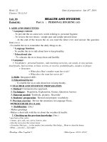 GIÁO ÁN TIẾNG ANH 7 UNIT 10