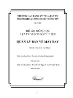 QUẢN lý bán vé máy BAY
