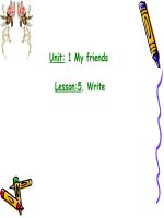 Unit 1 My friends write