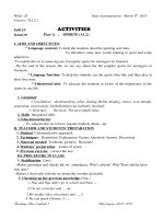 GIÁO ÁN TIẾNG ANH 7 Unit 13