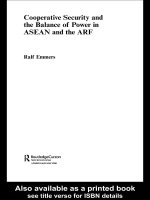 Cooperative Security and the Balance of Power in ASEAN and the ARF