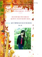 ĐỀ tài   QUY TRÌNH sản XUẤT mã HÀNG JA 09