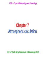 Bài giảng khí hậu học chương 7