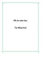 Đồ án môn học  tự động hoá