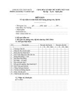 BIÊN BẢN Về việc kiểm tra tình hình chất lượng phong trào hội thi