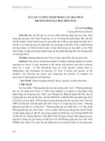 LÍ LUẬN và THỰC HÀNH TRONG các học PHẦN PHƯƠNG PHÁP dạy học môn TOÁN