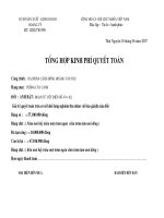 Bảng tổng hợp kinh phí quyết toán