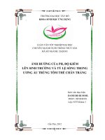Ảnh hưởng của ph, độ kiềm lên sự sinh trưởng và tỷ lệ sống trong ương ấu trùng tôm thẻ chân trắng (litopenaeus vannamei) 