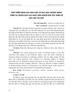 PHÁT TRIỂN NĂNG lực GIÁO dục và dạy học PHÒNG TRÁNH THIÊN TAI TRONG đào tạo GIÁO VIÊN NGƯỜI dân tộc THIỂU số KHU vực tây bắc 