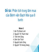 Thuyết trình môn marketing khách hàng tổ chức phân tích quá trình ra quyết định mua của bệnh viện bạch mai hà nội 
