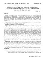 Đánh giá một số chỉ tiêu tâm sinh lý lao động và ergonomics ở một số công ty may công nghiệp tại một số tỉnh phía nam 