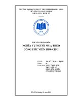 Nghĩa vụ người mua theo công ước viên 1980 CISG