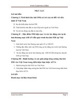 Thu hút đầu tư trực tiếp nước ngoài vào việt nam trong tiến trình tự do hóa thương mại trong ASEAN 