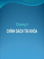 Bài giảng kinh tế vi mô: Chuong 4 CHINH SACH TAI KHOA