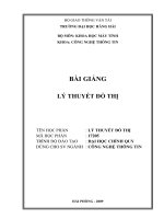 BÀI GIẢNG LÝ THUYẾT ĐỒ THỊ  CÔNG NGHỆ THÔNG TIN