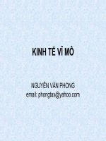 Bài giảng kinh tế vi mô: Chuong 1 KHAI QUAT VE KINH TE VI MO