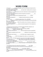 bài tập nâng cao word form