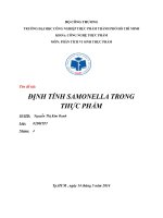 Định tính salmonella trong thực phẩm