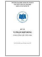 Tiểu luận vi phạm hợp đồng theo công ước viên 1980