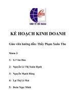 Bài tiểu luận kế hoạch kinh doanh đề tài   ý tưởng kinh doanh của 1 bạn trong nhóm 