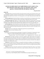 ĐÁNH GIÁ BIỆN PHÁP CAN THIỆP PHÒNG NGỪA THỪA cân, béo PHÌ học SINH mẫu GIÁO tại TRƯỜNG mẫu GIÁO QUẬN 4, THÀNH PHỐ hồ CHÍ MINH, năm 2010 