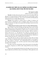 XU HƯỚNG PHÁT TRIỂN CỦA CÁC TRƯỜNG CAO ĐẲNG sư PHẠM địa PHƯƠNG, NHÌN từ THỰC TIỄN TỈNH THÁI BÌNH