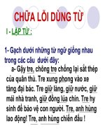 CHỮA LỖI DÙNG TỪ ngữ văn lớp 6