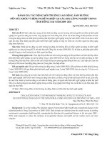 Đánh giá tác động môi trường lao động ảnh hưởng đến sức khỏe và bệnh nghề nghiệp tại các khu công nghiệp trong tỉnh đồng nai năm 2009  2010 