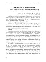 PHÁT TRIỂN kĩ NĂNG mềm CHO SINH VIÊN NGÀNH GIÁO dục TIỂU học TRƯỜNG đh THỦ đô hà nội