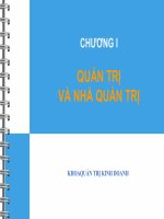 Trọn bộ bài giảng quản trị học hay nhất