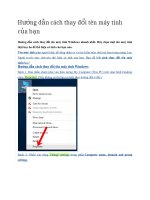 Hướng dẫn thay đổi tên trên máy tính