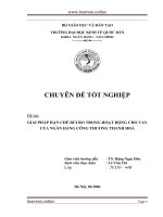 Giải pháp hạn chế rủi ro trong hoạt động cho vay của ngân hàng công thương thanh hoá 