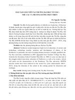 ĐÀO tạo GIÁO VIÊN tại TRƯỜNG đại học tây bắc NHU cầu và PHƯƠNG HƯỚNG PHÁT TRIỂN 