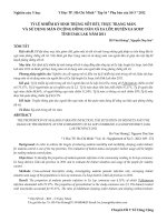 Tỷ lệ nhiễm ký sinh trùng sốt rét, thực trạng màn và sử dụng màn ở cộng đồng dân xã ea lốp, huyện ea soup tỉnh dak lak năm 2011 