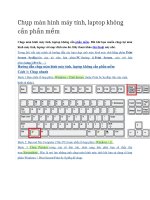 Hướng dẫn cách chụp màn hình máy tính, laptop