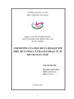 Ảnh hưởng của mật độ và độ đạm tới hiệu quả ương cá tra giai đoạn 30 đến 60 ngày tuổi 